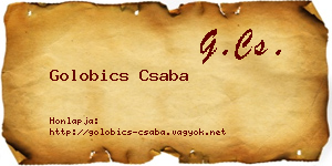 Golobics Csaba névjegykártya
